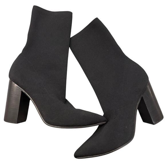 Sol Sana Dannii bootie, Black sock bootie w/block heel, EU size 40,US size 9-9.5 - Picture 5 of 10
